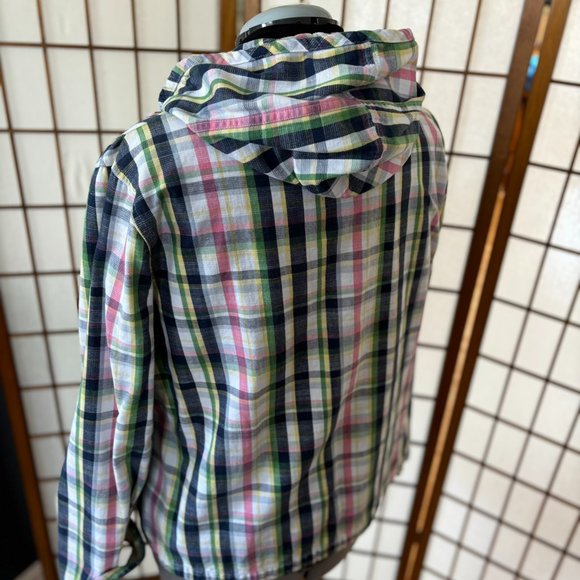 Plaid hoodie wind jacket - Picture 5 of 8